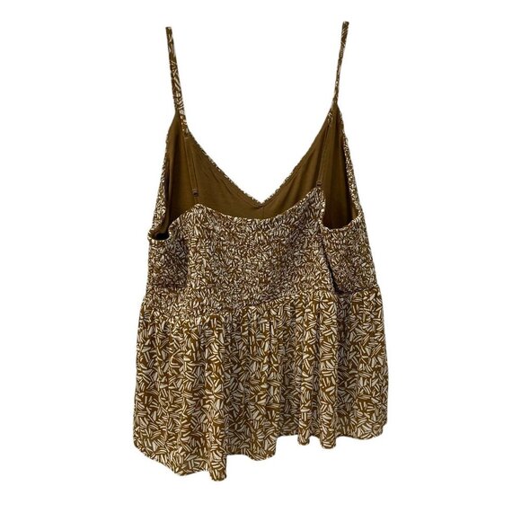 Old Navy Womens V-Neck Mesh Babydoll Cami Swing Top Size Large Brown Y2K - Picture 7 of 8